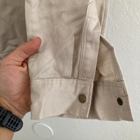 Rails Collins Jacket Linen Full Zip Bone Military Utility Lightweight Large - Picture 5 of 11